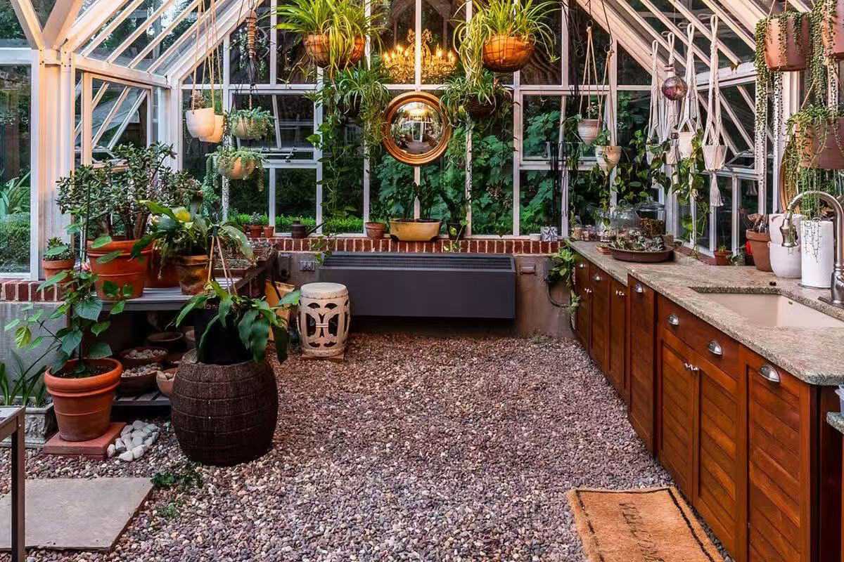 glass greenhouse, Garden greenhouse,  tempered glass